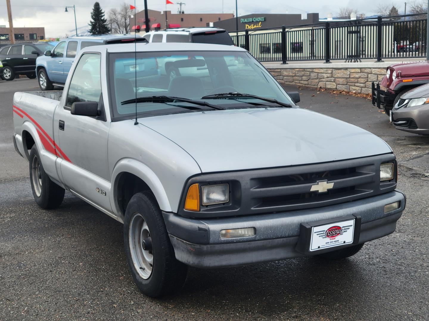 1994 Silver /Brown Chevrolet S10 Pickup (1GCCS144XR8) with an 2.2L I4 engine, 5 Speed Manual transmission, located at 450 N Russell, Missoula, MT, 59801, (406) 543-6600, 46.874496, -114.017433 - Good running little truck. 5 Speed Manual Transmission. AM FM Cassette. Financing NOT Available. - Photo#2